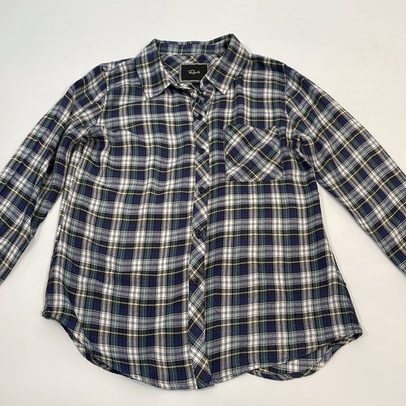 Rails Button Down Plaid Shirt S Blue Green Plaid Long Sleeve Super Soft - Picture 5 of 12